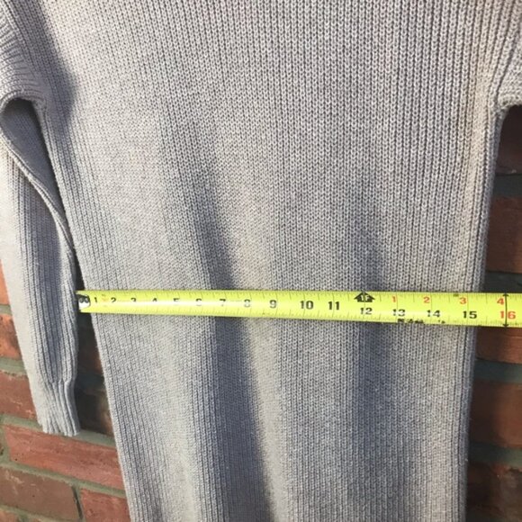 American Eagle NEW AE Sweater Dress Cowl Button Ribbed Mock Neck Wool Cotton S - Picture 13 of 14